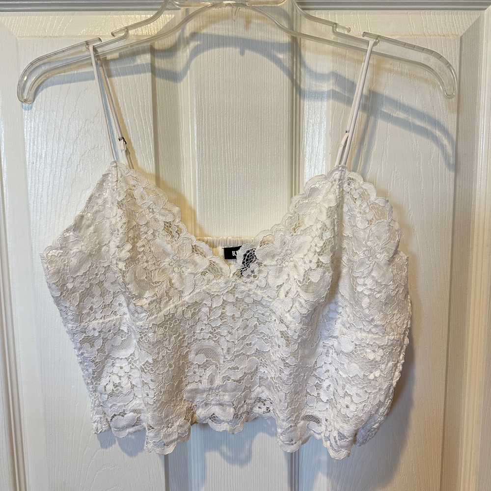 Express White Lace Camisole Top